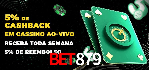 Promoções do cassino ao Vivo bet879